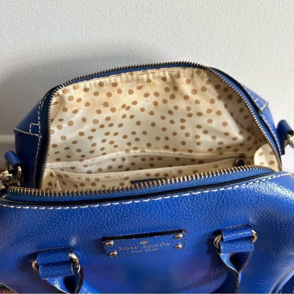 Kate Spade Alessa Satchel purse bag in blue with removable strap - Picture 6 of 9